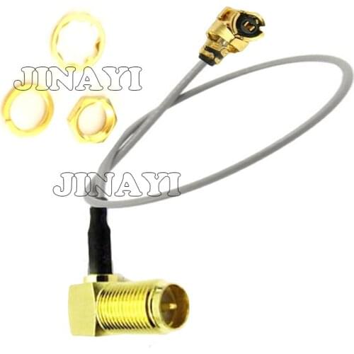 10pc IPX U.fl IPEX TO RP-SMA Right Angle Female Pigtail Antenna 1.13 Cable Adapter 1.13mm 10cm 20cm 30cm