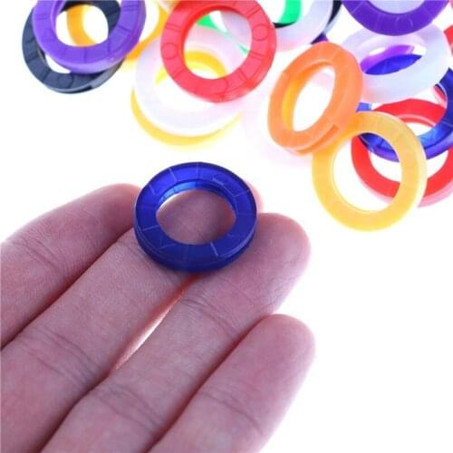 10 Pcs Soft Key Locks Keys Cap Key Covers Multi Color Hollow Rubber Keyring Key Case For Car Elastic Case Round Soft Silicone