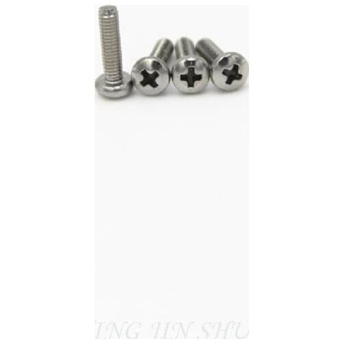 155pcs M1 screws Phillips bolts cross socket screw round head bolt 304 stainless steel pan thread nail small size precision
