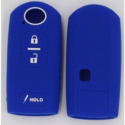 2PC Silicone Rubber Car Key Cover Fob Case fit for MAZDA 3 5 6 Flip Remote Key Case 2 Button NO LOGO
