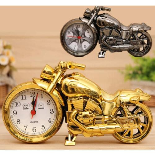 24pcs Motorbike Quartz Alarm Clock Cool Motorcycle Alarm Clock Creative Desk Table Clock Home Birthday Gift Clock Free Shipping