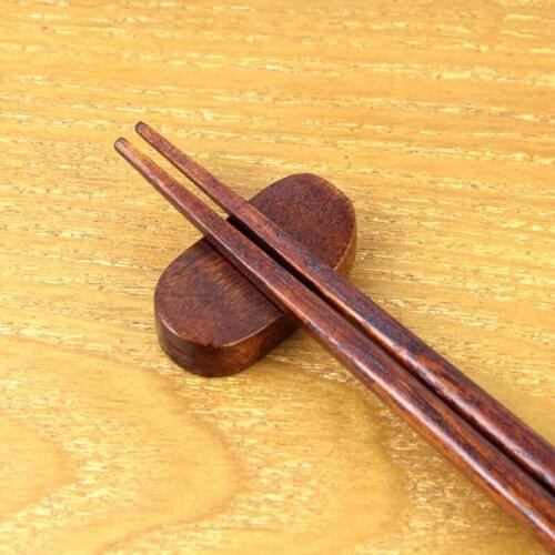 5Pcs Japanese Style Oval Original Wooden Chopstick Rest Creative Decorative Chopsticks Pillow Shape Tableware-Holder