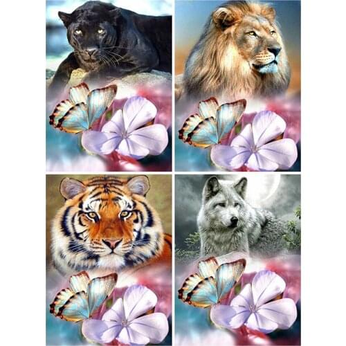 5D Full Kits Diamond Animal Painting Cross Stitch DIY Needlework 5D Diamond Embroidery Mosaic