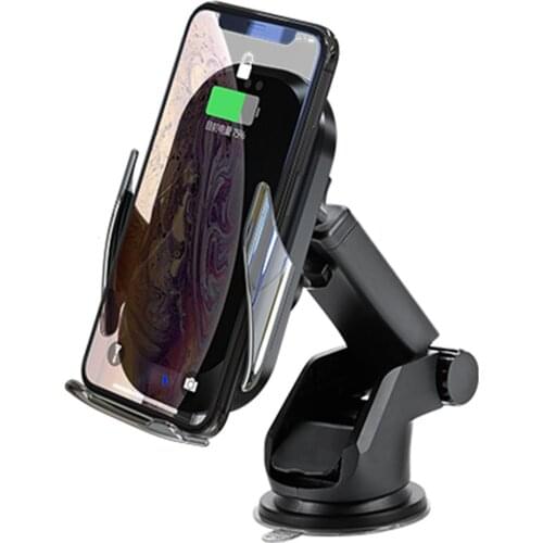 15W Suction Cup Car Wireless Charger Holder Adjustable Wireless Charging Stand for Huawei for Samsung 4.6-7 inch Mobile Phone