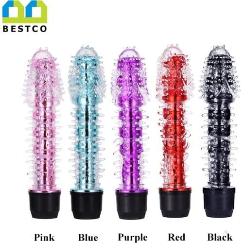 BESTCO 18+ Bullet Vibrator Dildo Clitoris G-spot for Female Masturbator Crystal Whiskers Beads Stick Adult Sex Toy Women B-YC3