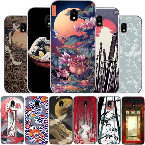 Japanese style Art phone case For Samsung J3 J4 J5 J6 J7 J8 Plus 2017 2016 2018 J7MAX U.S. Edition version soft Back Cover