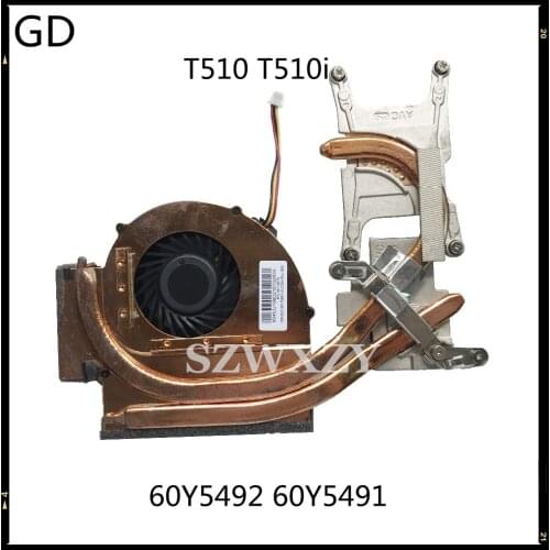 GD New Original For Lenovo ThinkPad T510 T510i Discrete Graphics Heatsink with Cooling Fan 60Y5492 60Y5491