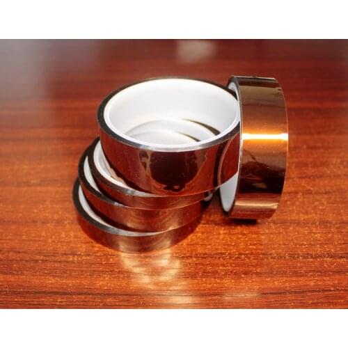 30M Gold finger high temperature insulating adhesive tape Polyimide brown industrial tape 20MM wide for 3D printer