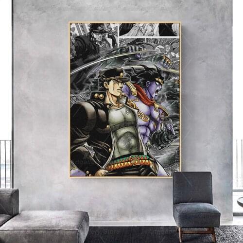 Painting Wall Art Jotaro Kujo HD Printed Jojo S Bizarre Poster Modular Canvas Anime Role Home Decoration Picture For Living Room