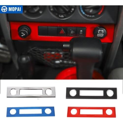 MOPAI Car Interior Cigarette Lighter Socket Decoration Panel Cover Accessories for Jeep Wrangler JK 2007 2008 2009 2010