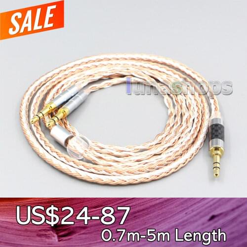 LN007008 16 Core OCC Silver Plated Mixed Headphone Earphone Cable For KENNERTON GJALLARHORN MAGNI M-12s JORD Headphone