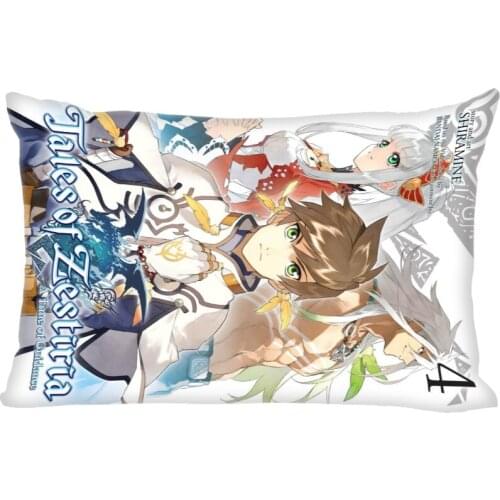 Tales Of Zestiria The X Pillowcase Home Wedding Decorative Pillow Cover Rectangle Zipper Pillow Cases Satin Fabric A12.21