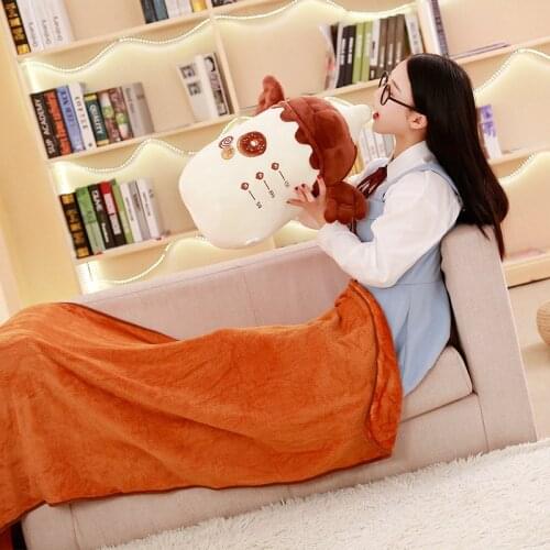 Boyfriend Bedding Blanket Pillow Milk Bottle Summer Air Conditioning Sofa Office Flannel Time Limited Blankets For Beds