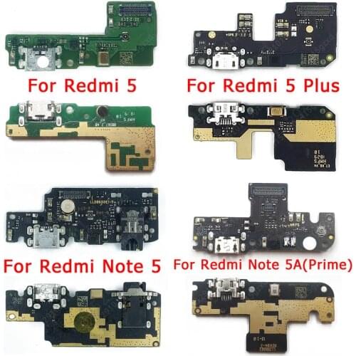 Original Charge Board For Xiaomi Redmi 5 Plus Note 5A Prime Charging Port USB Connector PCB Ribbon Flex Replacement Spare Parts