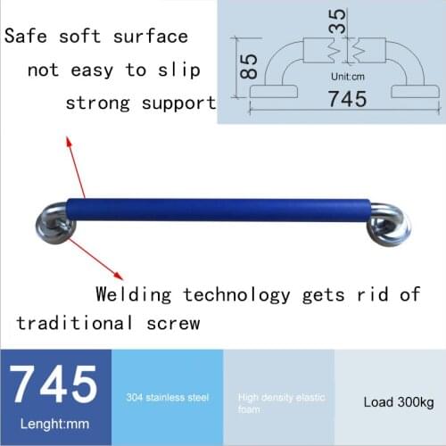 XIYANGZHUSHOU 85CM Handrails Disabled Toilet Bathtub Old Man Skid Proof Bathroom Barrier-Free Railing 304 Stainless Steel