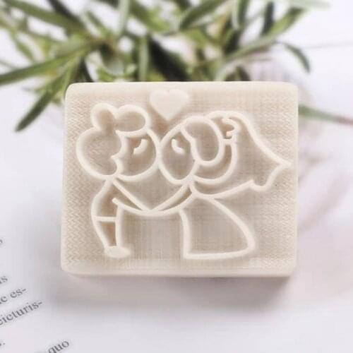 Lover Girls Boys Pattern handmade soap stamp clear Diy natural acrylic organic decorative soap making Chapter wedding gifts