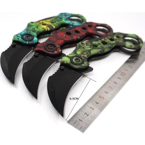 180mm(7.09'') cs go Karambit Knife Tactical Folding Pocket Survival Knife Outdoor Hunting Camping Claw Knives EDC Defense Tool