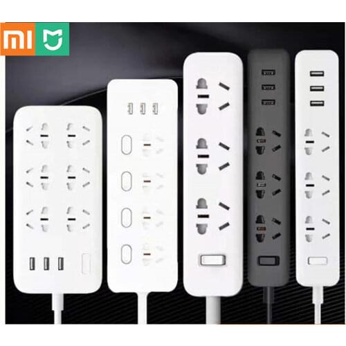 Xiaomi WIFI Socket Plug Household Extension Cable Power Board 3/5/6/8 Hole USB Fast Charging 2500W 10A 250V