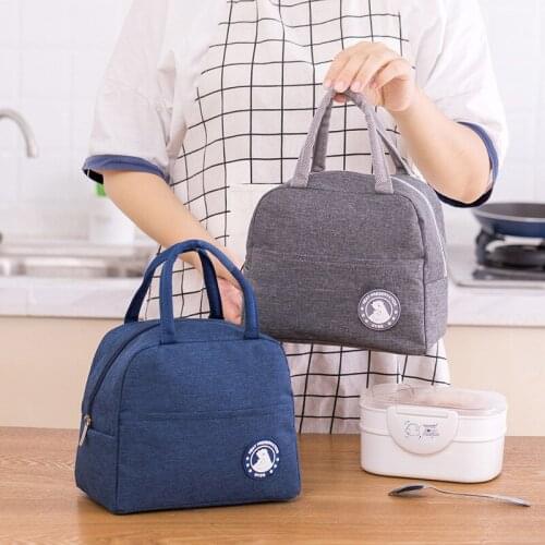 Japanese Double-layer Thickened Insulation Bag Waterproof and Fresh-keeping Insulation Lunch Box Bag Student Lunch Bag with Rice