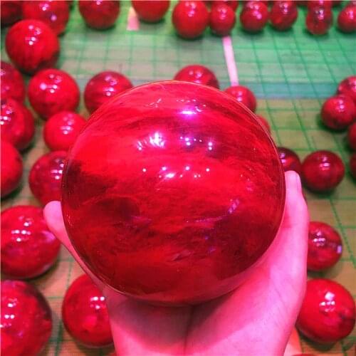 Natural red crystal ball crystal ball decoration