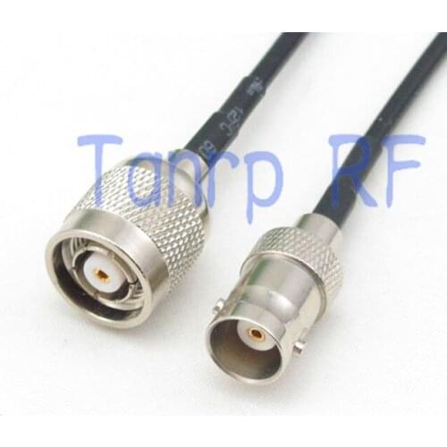 10pcs 6in RP-TNC male plug to BNC female jack RF connector adapter 15CM Pigtail coaxial jumper cable RG174 extension cord