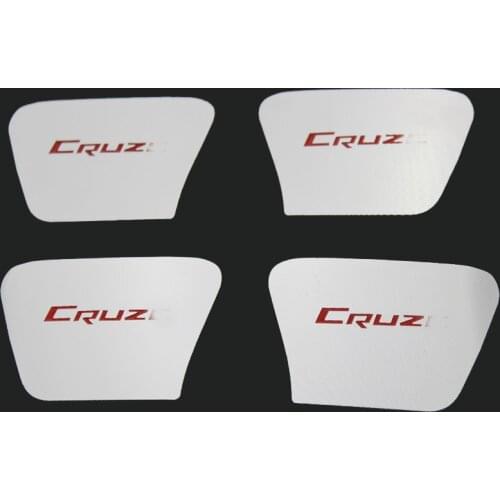 4pcs/Set aluminum inside door bowl Stickers For Chevrolet Cruze sedan hatchback 2009-2012 Car stickers Car Accessories
