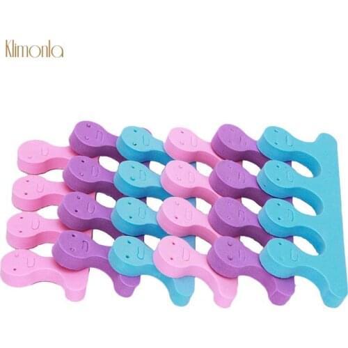 40pcs Smile Sponge Toe Separators Soft Foam Foot Care Toenail Splitter Nail Art Pedicure Manicure Nail Gel Tools