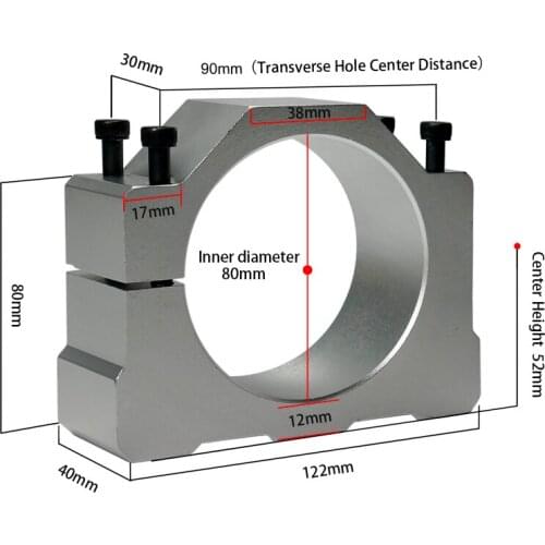 80mm Fixture CNC Spindle Motor Clamping Bracket 65mm spindle motor mount bracket with screws
