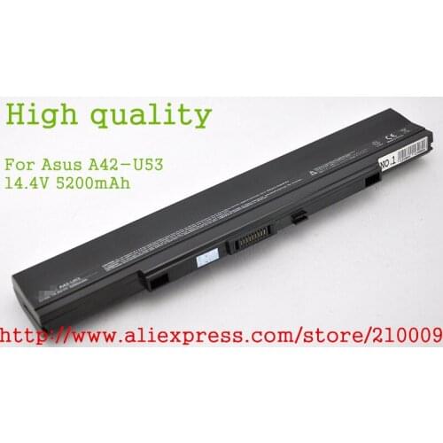 14.8V 5200mAh Laptop Battery A42-U53 for U33 U33J U42 U43 U52 U53 U42S U42JC U52J U53J A41-U53
