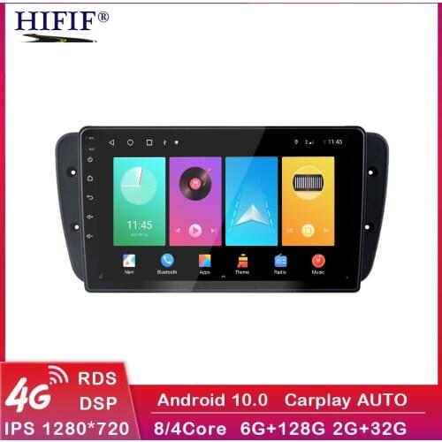Android 10 Car GPS Radio For Seat Ibiza 6j 2009 2010 2012 2013 GPS Navigation 2 Din Screen radio Audio Multimedia Player