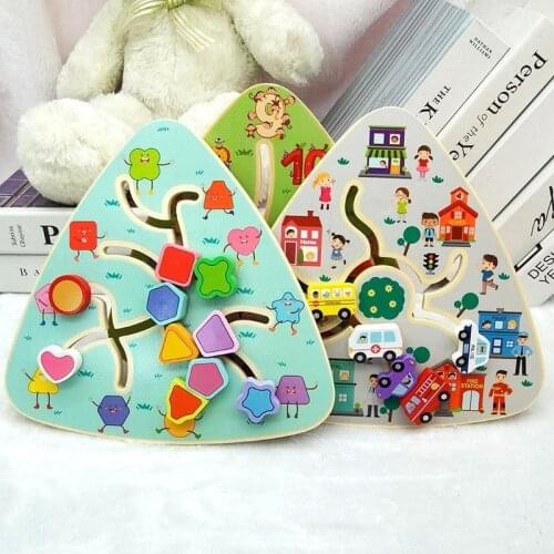 Montessori Childrens Walking Maze Toy Ball Beading Intelligence Brain Brain Logical Thinking Concentration Training Game