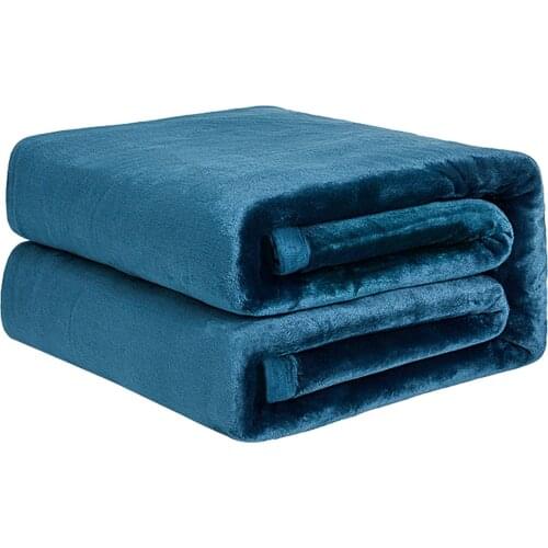 Double Layer Lamb Wool Blanket Thick Solid Color Warm Blanket Winter Home Quilt 200X230cm Coral fleece Not irritating Blanket