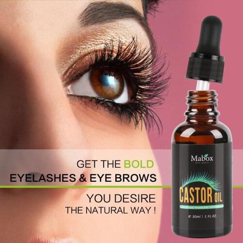 30 ML Hair Essential Oil Natural Castor Oil Hair Eyelashes Eyebrow Growth Prevent Skin Aging Castor Organic Serum