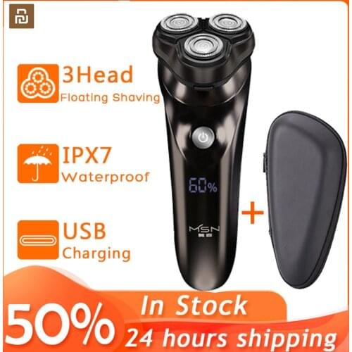 Xiaomi Electric Shaver Electric Razor Mens beard trimmer IPX7 waterproofwet & Dry Dual Use LCD Display 3D Face Shaving 5
