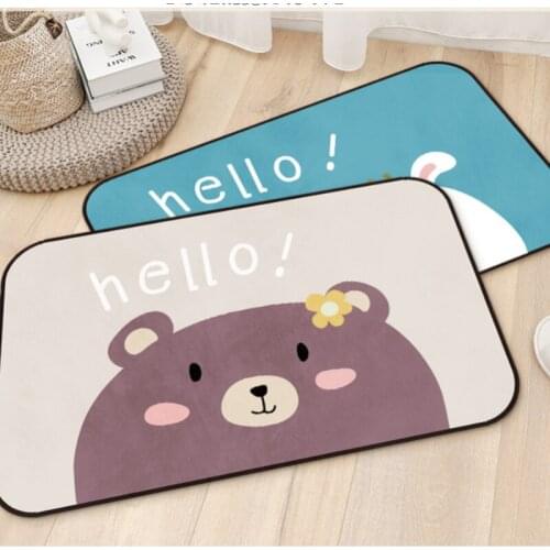 Bedroom Kitchen Size Cartoon Carpet Door Mat Household Absorbent Bathroom Non-Slip Mat Thick Mat Bathroom Mat Set Bathroom Rug