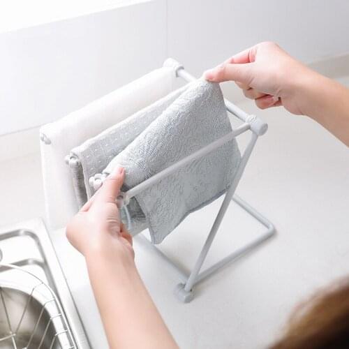 Creative foldable kitchen towel rack Punch-free countertop cup storage rack