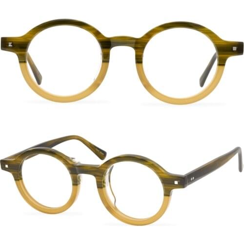 Fashion round acetate glasses frame retro myopia optical frame thick frame simple glasses