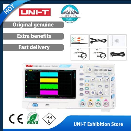 UNI-T UPO2104CS Ultra Phosphor Oscilloscopes 4CH 100MHZ Scopemeter Scope meter 7 inches widescreen LCD displays USB Interface