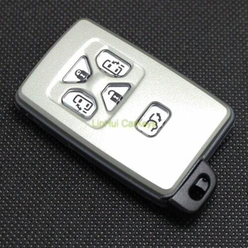 PINECONE for TOYOTA CROWN CAMRY HIGHLANDER PRADO MARK X Key Case 4+1 Square Buttons Uncut Brass Blade Remote Key ABS Shell 1PC
