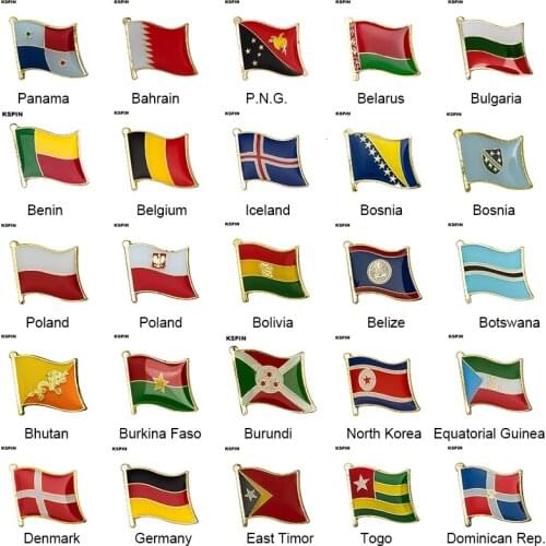 Various Natinal Lapel Pins Flag Lapel Pins Country Flag Badge Flag Badge Brooch
