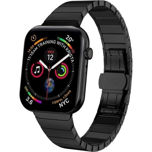 Stainless steel strap for apple watch band 44 mm 42mm 38mm 40mm iwatch apple watch 5/4/3/2/1 metal Butterfly buckle bracelet