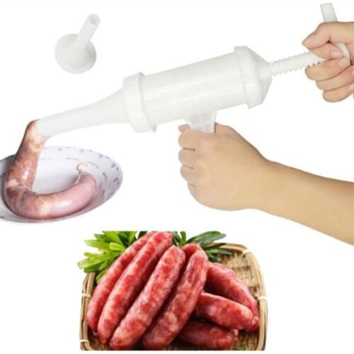 Manual Sausage Meat Fillers Machine for Sausage Meat Stuffer Filler Hand Operated Sausage Machines Food Maker Funnel Nozzle Set