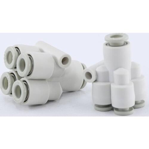 SMC type white KQ2UD06-08 / 04-00 reducing diameter equal diameter five-way pneumatic joint pneumatic component