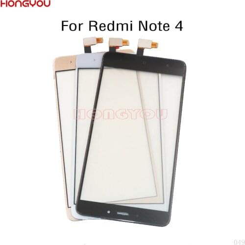 Touch Screen Sensor LCD Display Digitizer Front Outer Glass Front Panel 5.5" For Xiaomi Redmi Note 4/ Redmi Note4 MTK Helio X20