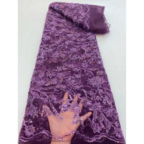 African French Nigerian Sequins Lace Fabrics J-468689 High Quality Lace African Tulle Lace Fabric For Wedding Dress
