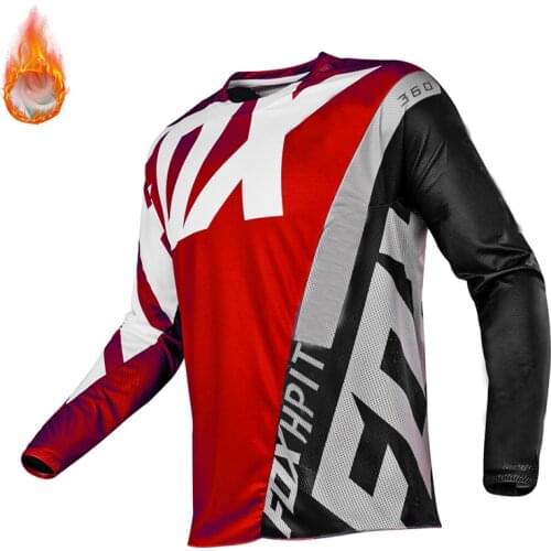 Winter Off-road Mountain Bike Downhill Jersey Wool Fleece Fleece Mountain Bike Off-road DH Fox Bike Locomotive Shirt Motorcycle