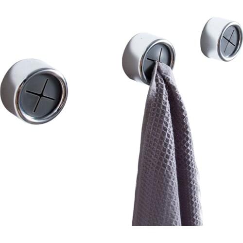 1pcs Push In Tea Towel Holder Grip Hook Self Adhesive Kitchen Cloth Clip Kitchen Dish Towel Hook Home Organizers