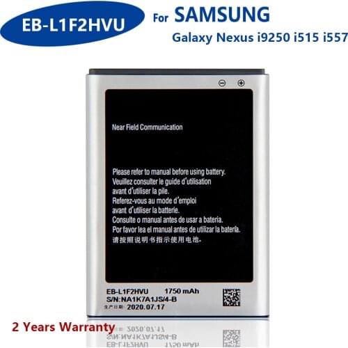 100% Genuine EB-L1F2HVU Battery For Samsung Galaxy Nexus I9250 I557 I515 1750mAh Mobile Phone Batteries High Quality Batteries