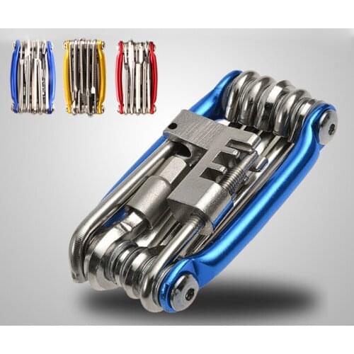 11 In 1 Multi-function Bicycle Repair Tools Kit Hex Spoke Cycling Screwdriver Tools Mini Stainless Steel Chain Cutter