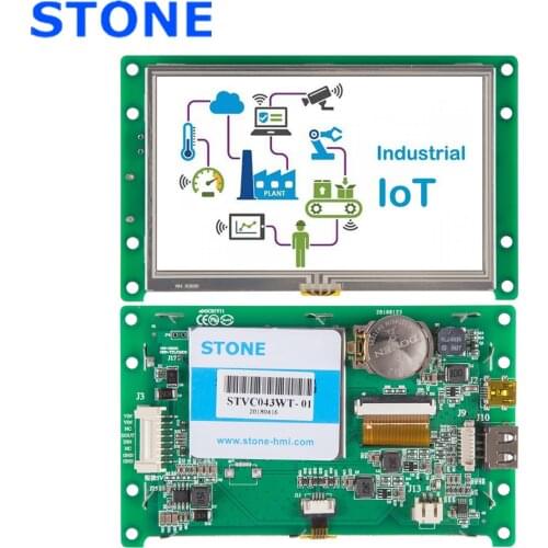 4.3 Inch HMI TFT LCD Display Module with RS232/RS485/TTL for Equipment Use